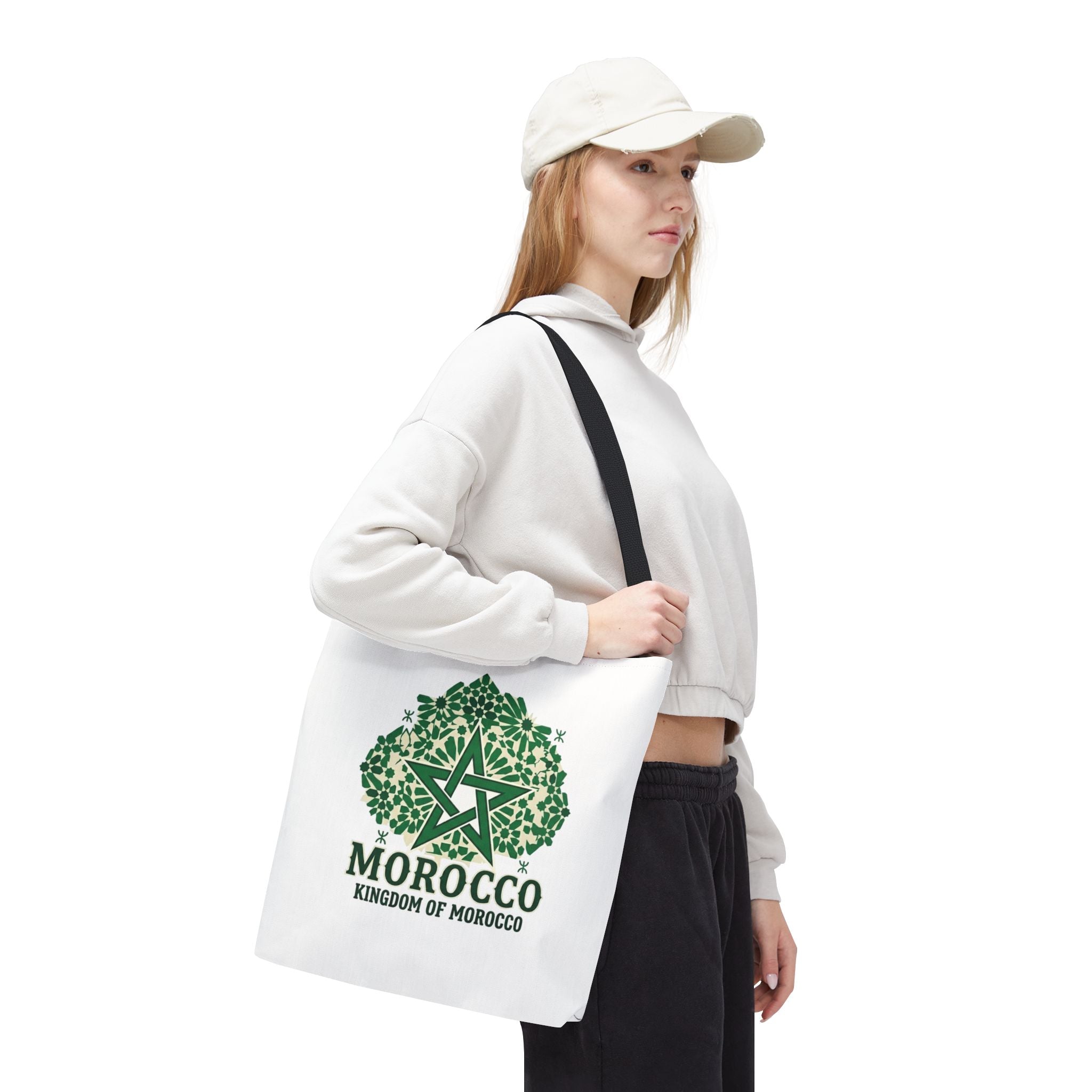Morocco Star Emblem Tote Bag | Kingdom of Morocco Graphic Tote