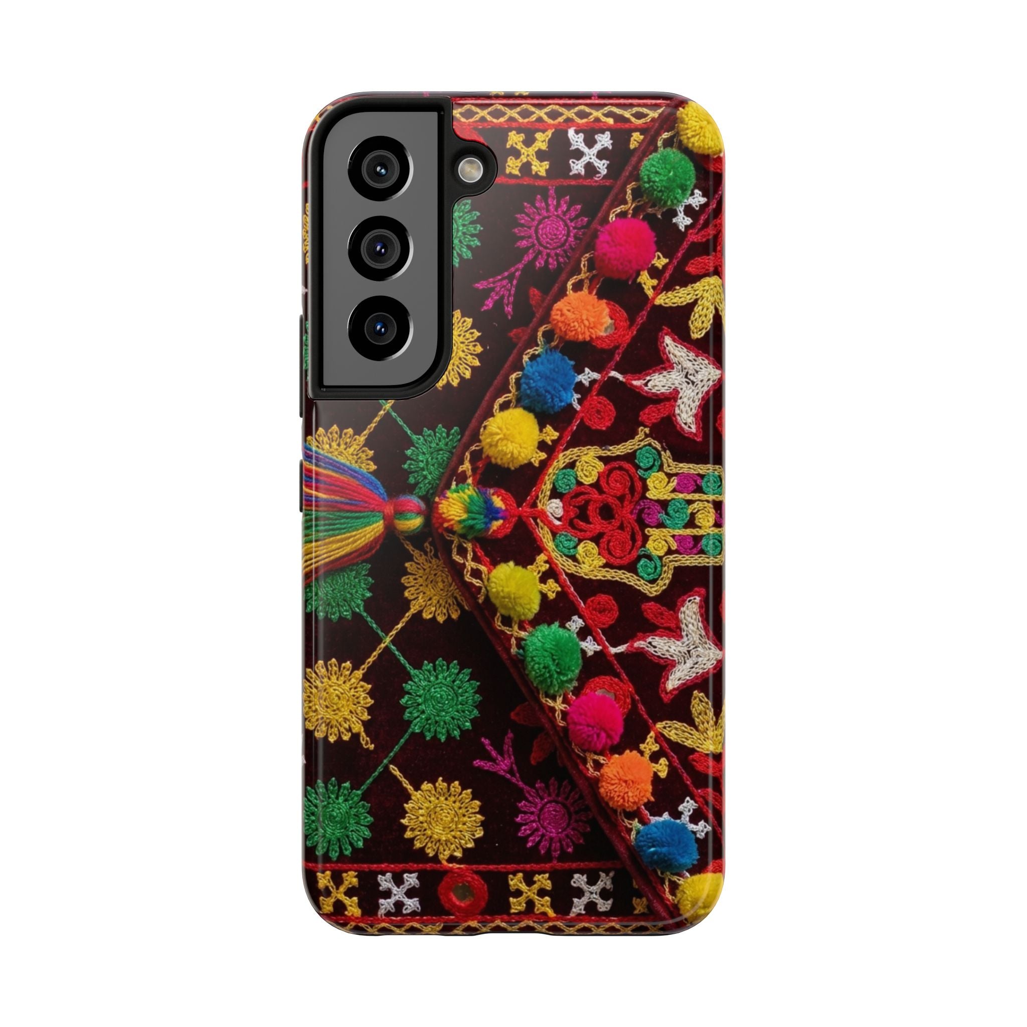 Colorful Pom Pom Pattern Phone Case | Tough Phone Case