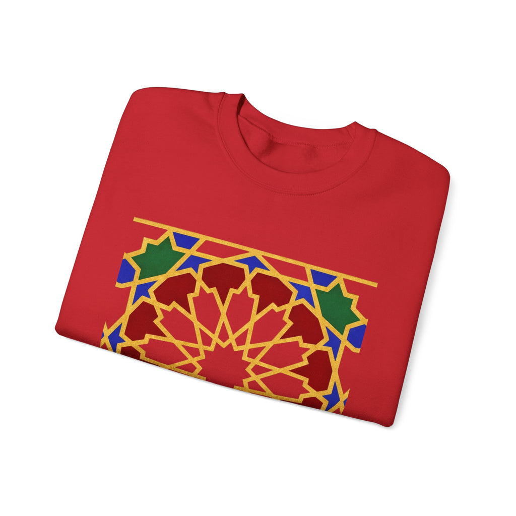 Geometric Moorish Tile Sweatshirt | Moroccan Mosaic Pattern
