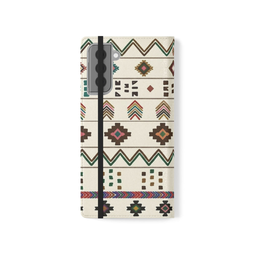 Southwestern Aztec Pattern Flip Case | Tribal Phone Wallet, Card Slots