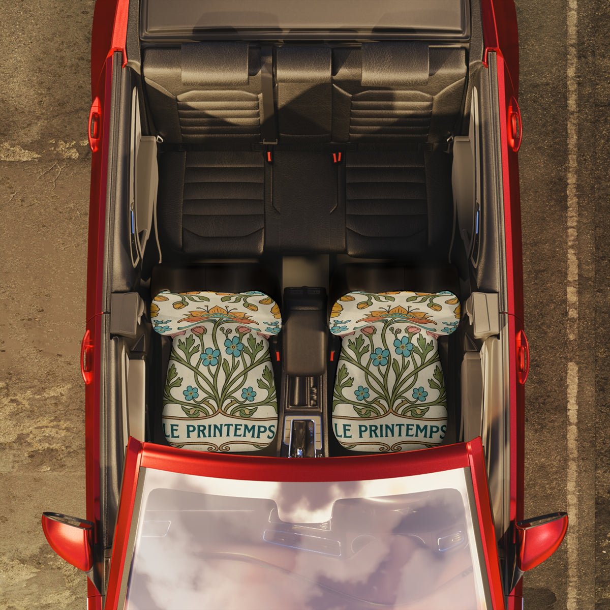 Vintage Floral Spring Car Seat Covers | Le Printemps Flower Design