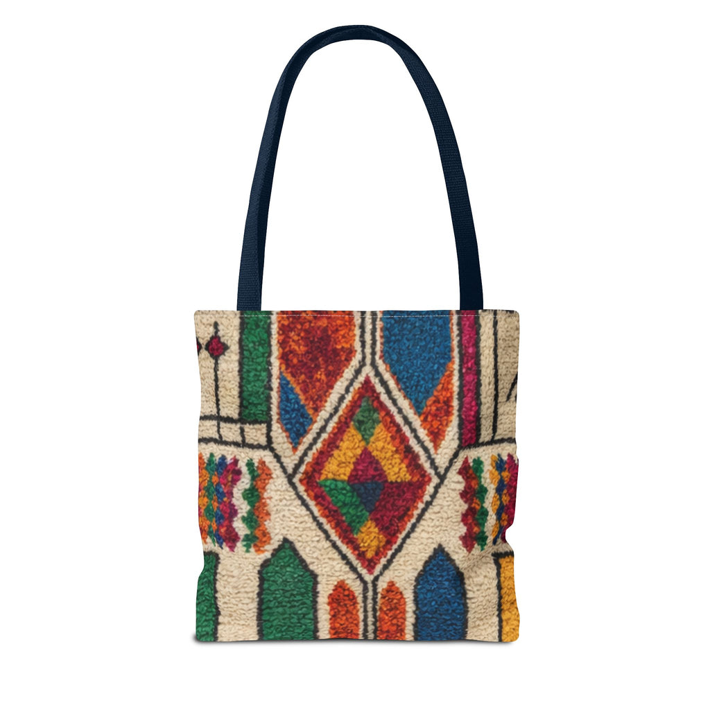 Colorful Geometric Kilim Pattern Tote | Boho Aztec Tribal Bag
