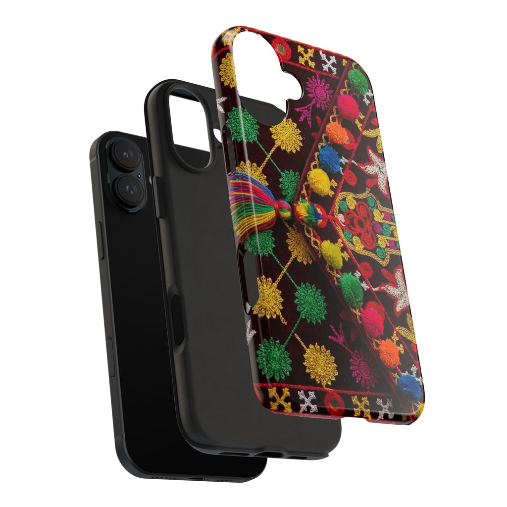 Colorful Pom Pom Pattern Phone Case | Tough Phone Case