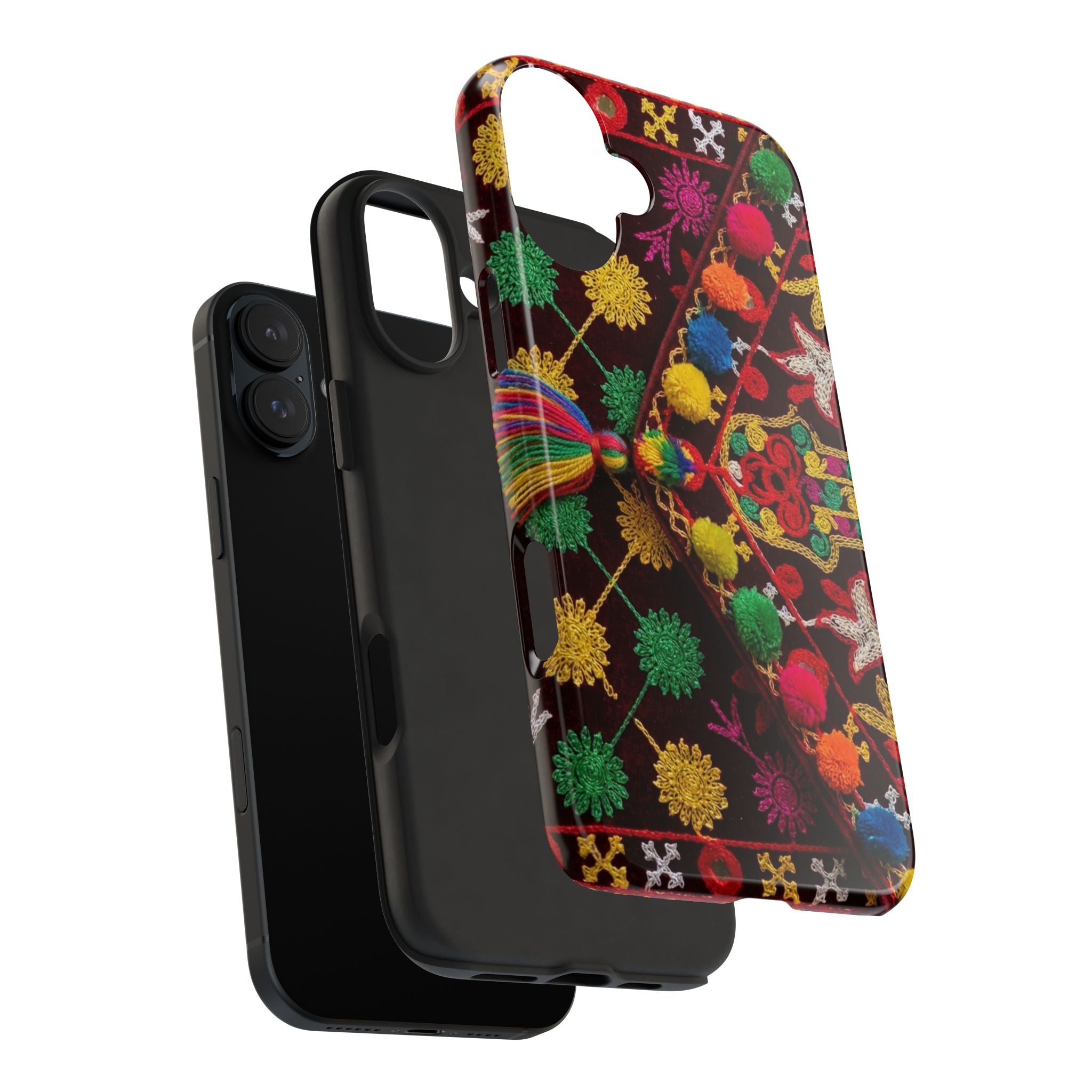 Colorful Pom Pom Pattern Phone Case | Tough Phone Case