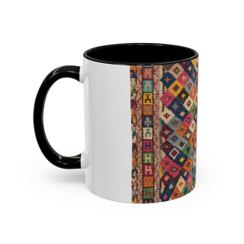 Colorful Kilim Diamond Pattern Mug | Accent Coffee Mug 11oz 15oz