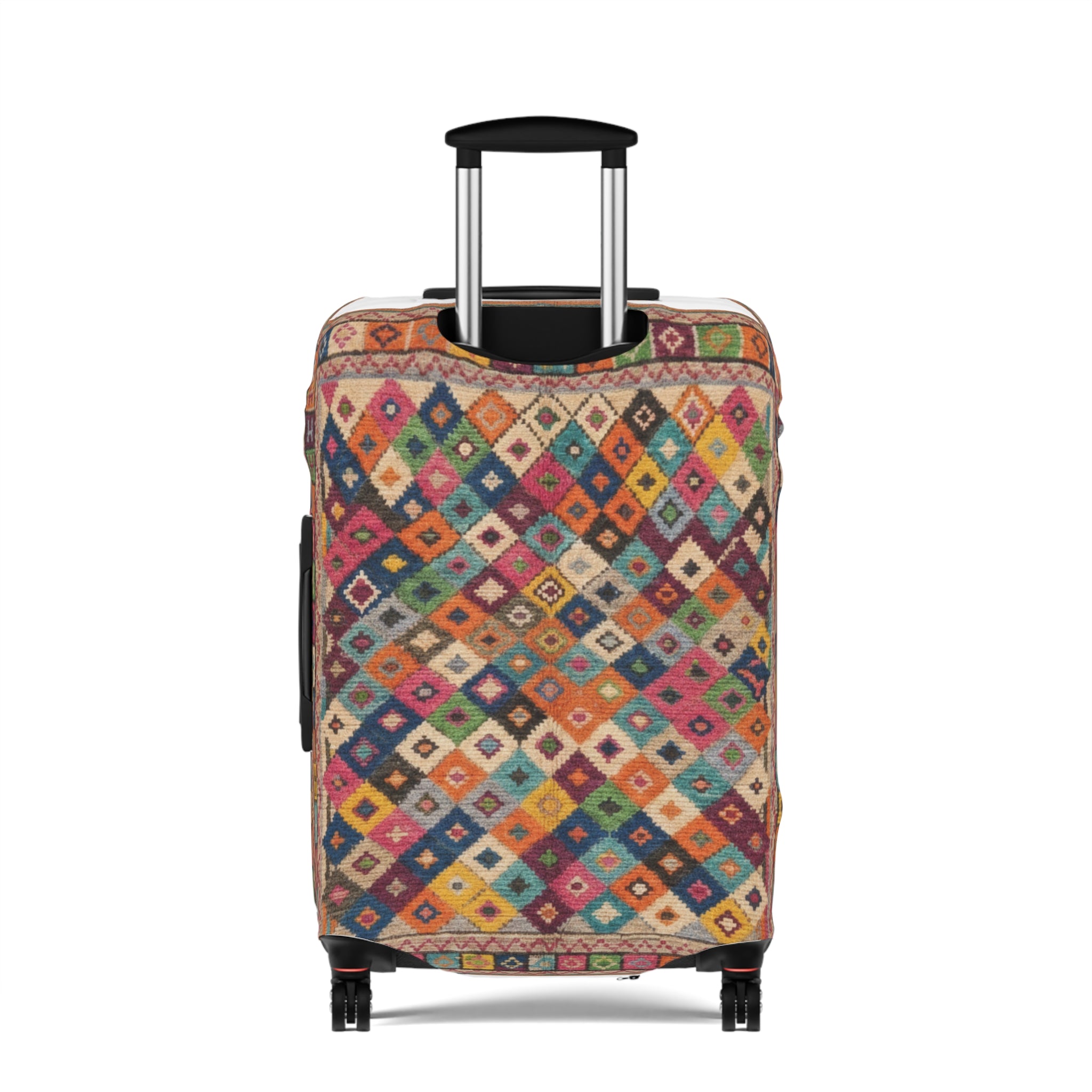 Colorful Kilim Diamond Pattern Luggage Cover | Boho Travel Accessory