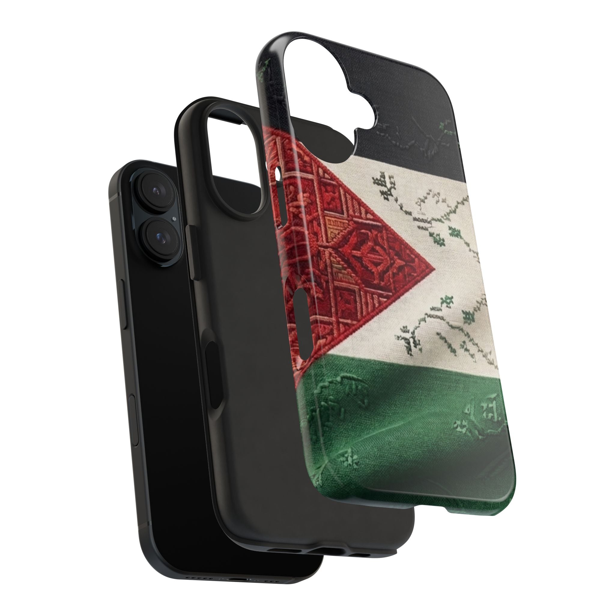 Palestine Flag Pattern Tough Phone Case | Palestine Textile Design