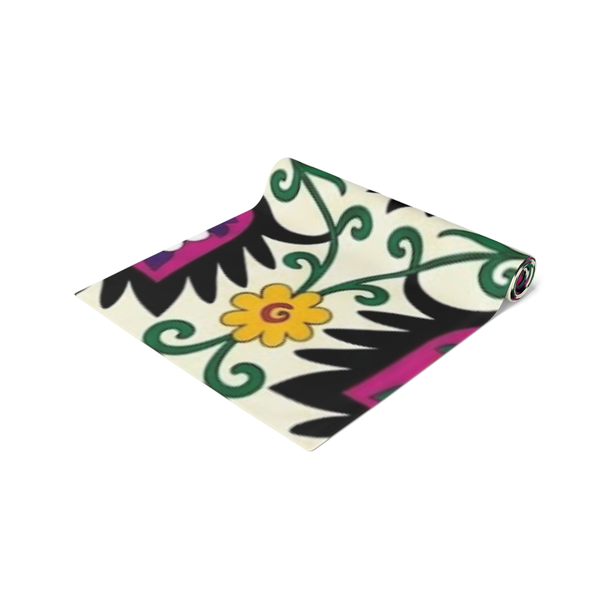 Floral Folk Art Pattern Table Runner | Decorative Dining Linen