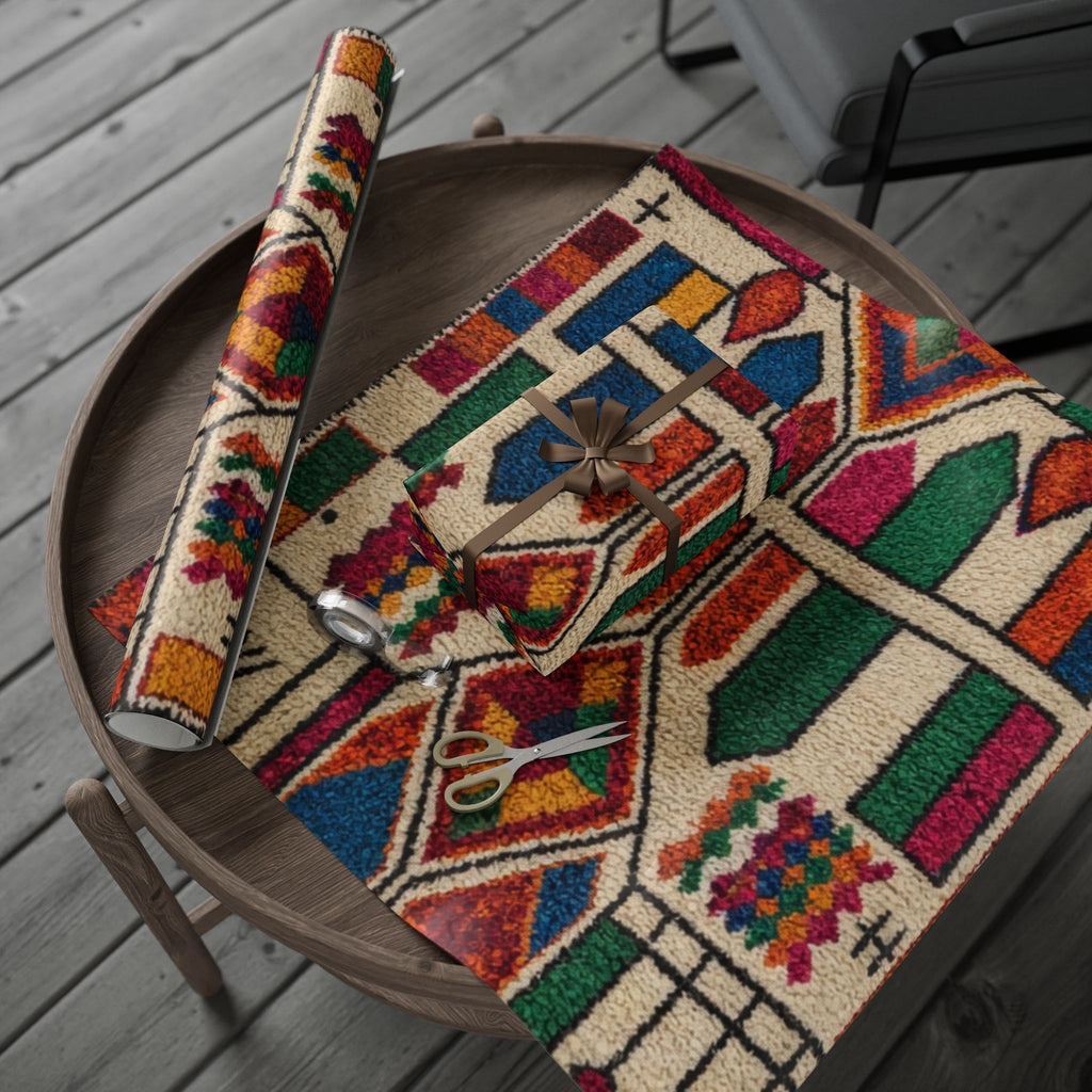 Wrapping Paper - Colorful Geometric Kente Pattern Gift Wrap
