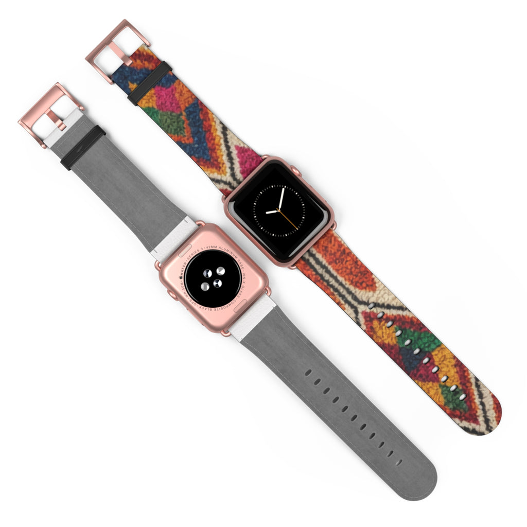 Boho Kilim Pattern Watch Band | Colorful Moroccan Berber Strap