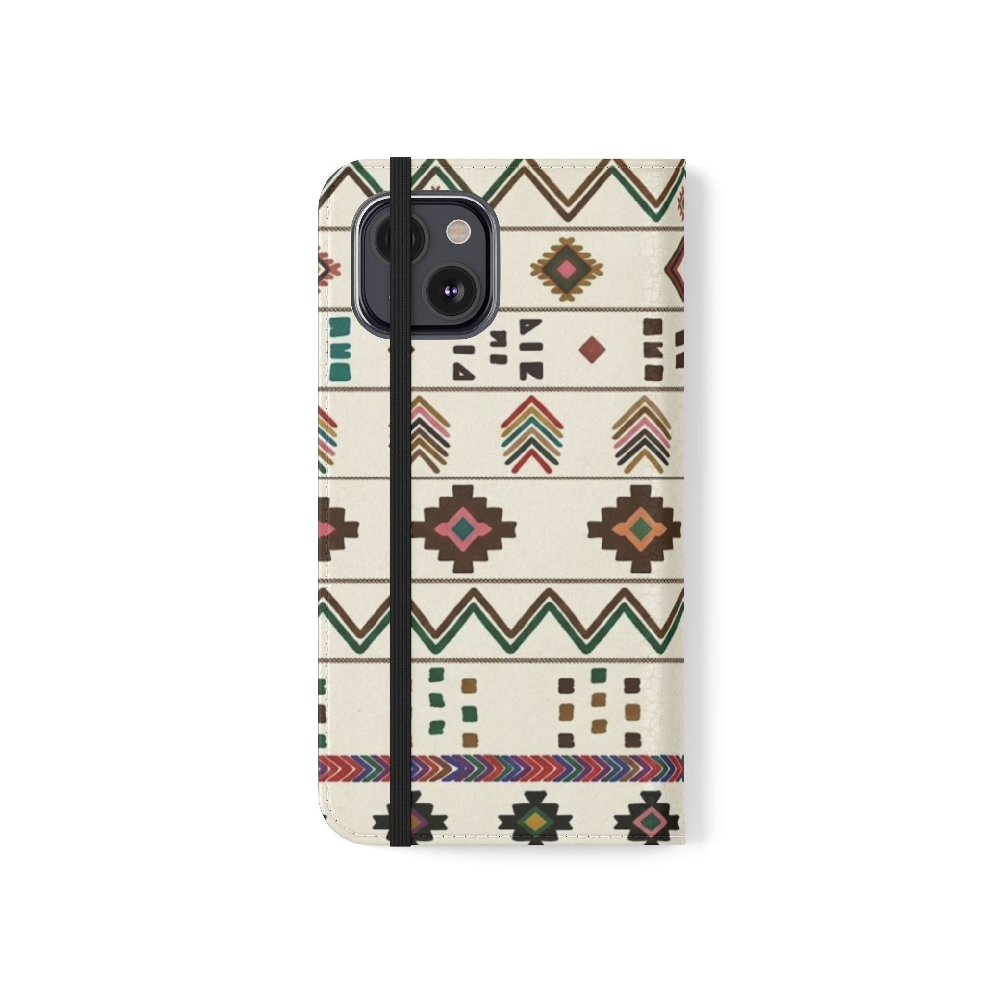 Southwestern Aztec Pattern Flip Case | Tribal Phone Wallet, Card Slots