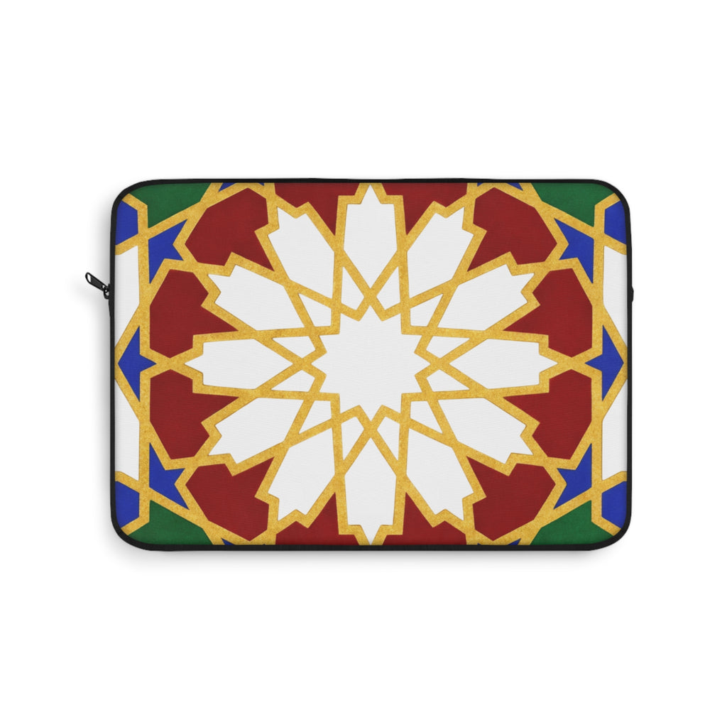 Geometric Moroccan Star Pattern Laptop Sleeve | Moroccan Tile Style