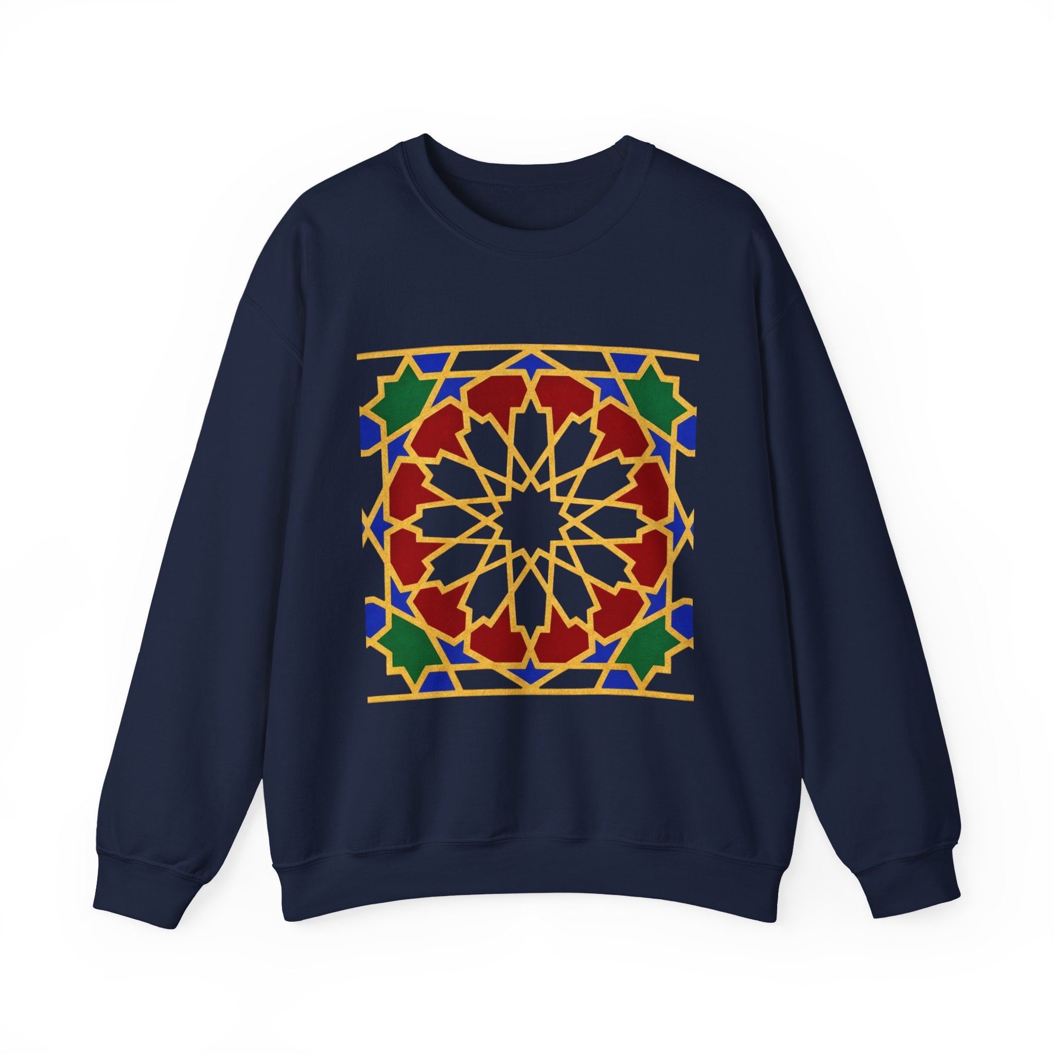 Geometric Moorish Tile Sweatshirt | Moroccan Mosaic Pattern