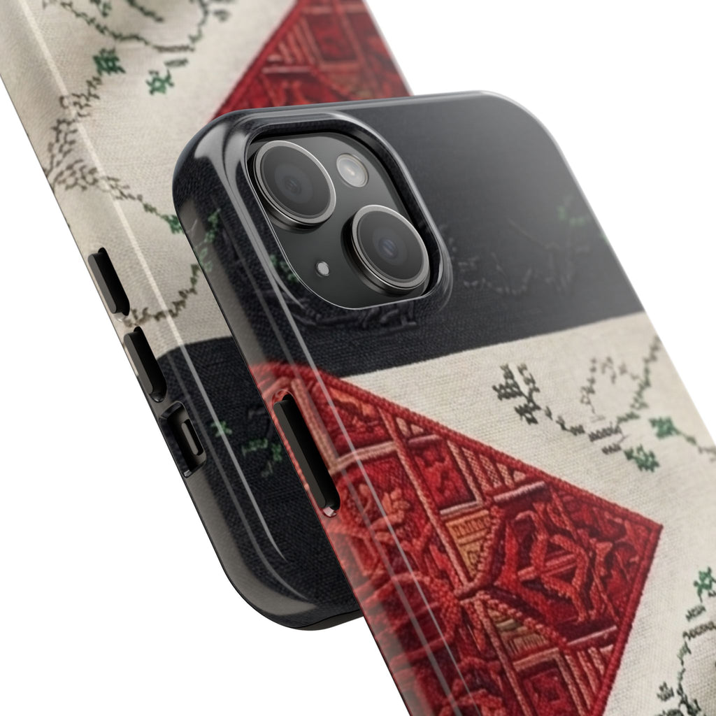 Palestine Flag Pattern Tough Phone Case | Palestine Textile Design