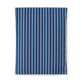 Navy Blue and Sky Stripe Cotton Duvet Cover