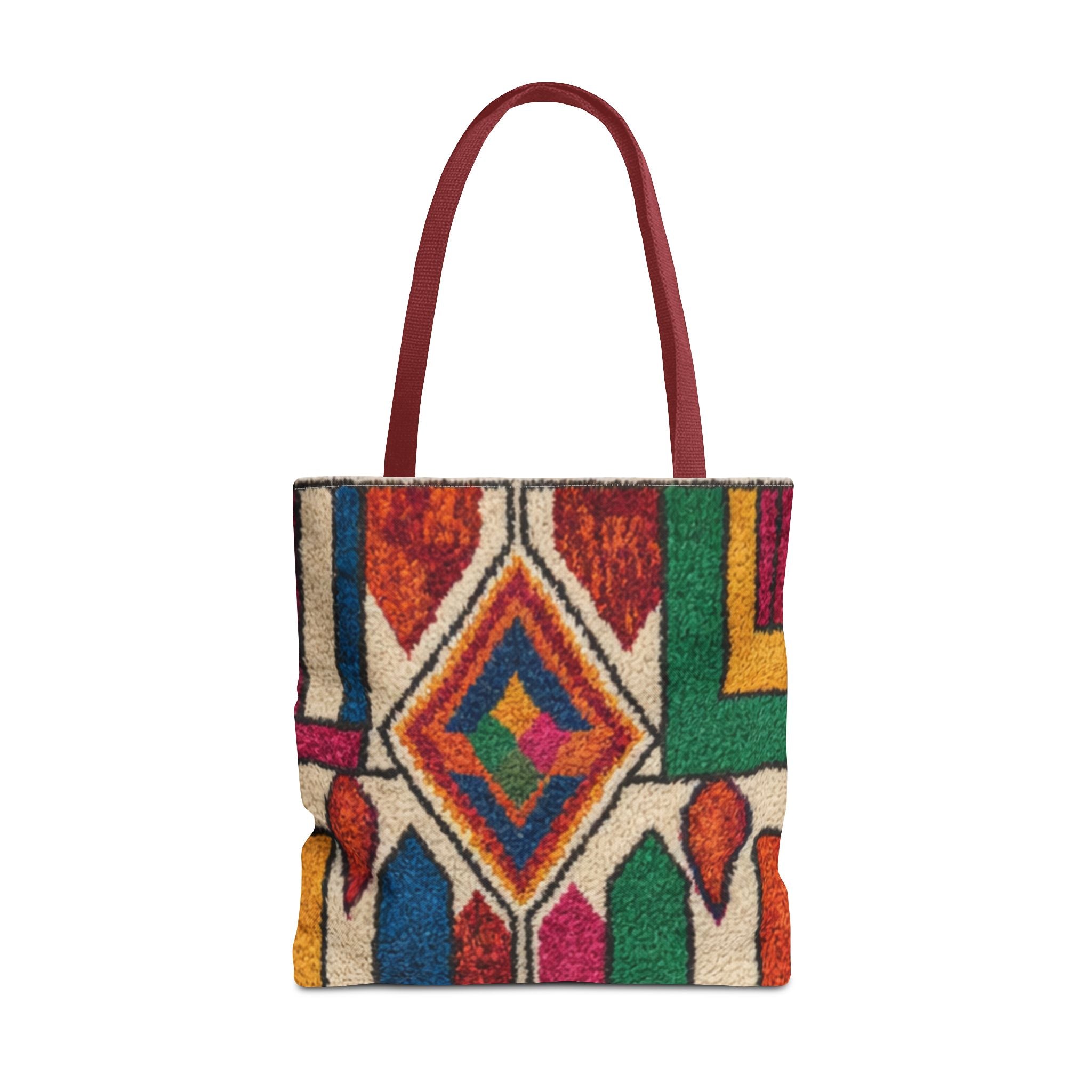 Colorful Geometric Kilim Pattern Tote | Boho Aztec Tribal Bag