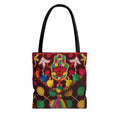 Marrakech Colors Tote Bag | Colorful Pom Pom Boho Print