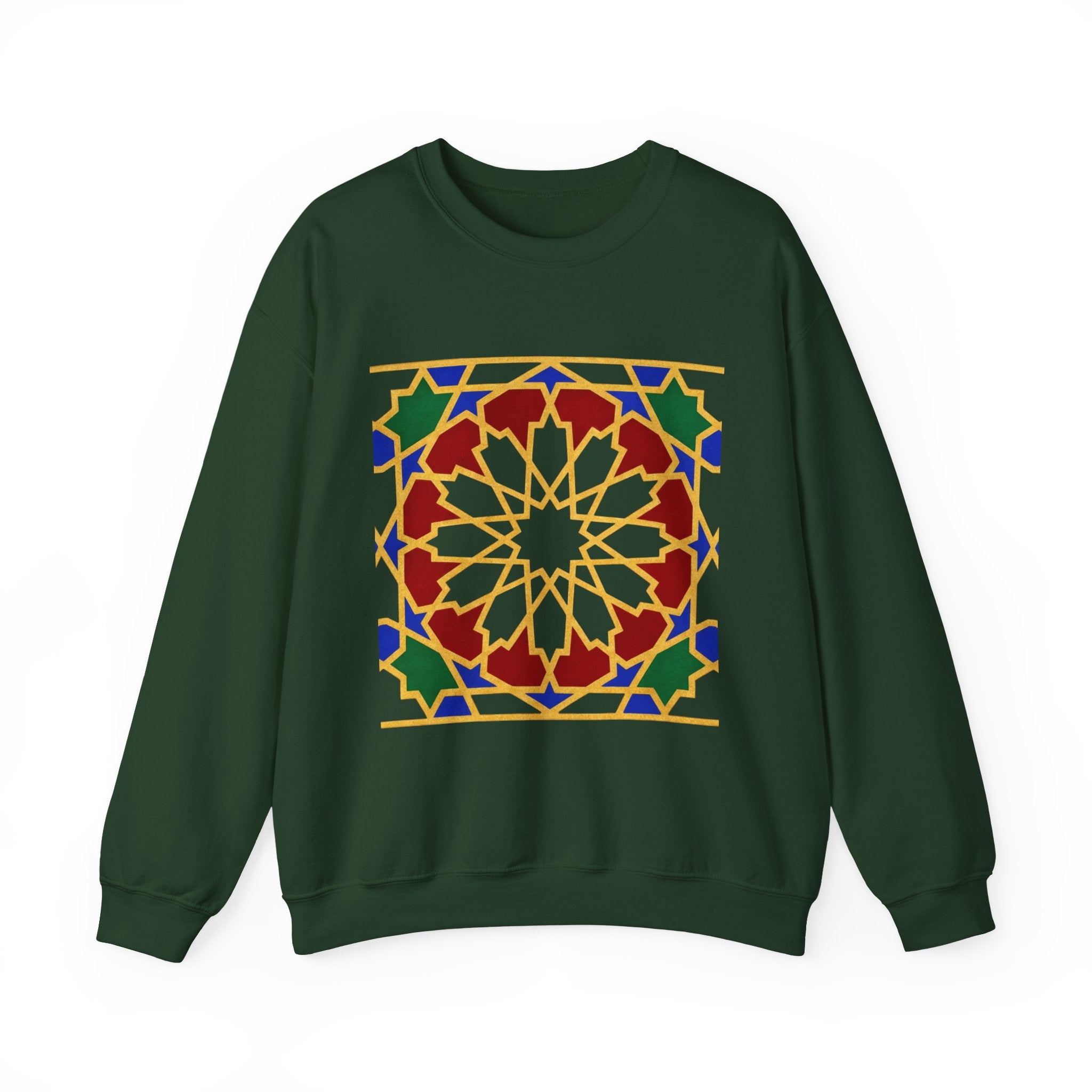 Geometric Moorish Tile Sweatshirt | Moroccan Mosaic Pattern