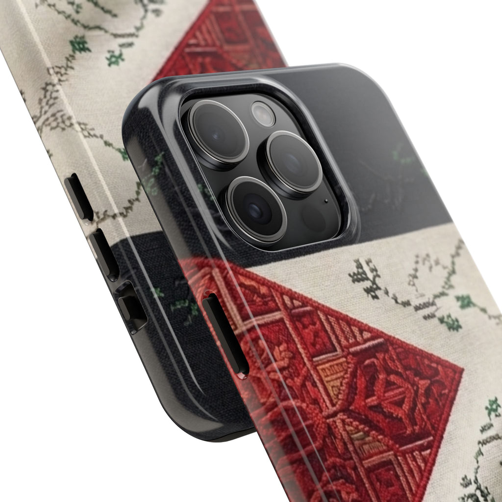 Palestine Flag Pattern Tough Phone Case | Palestine Textile Design