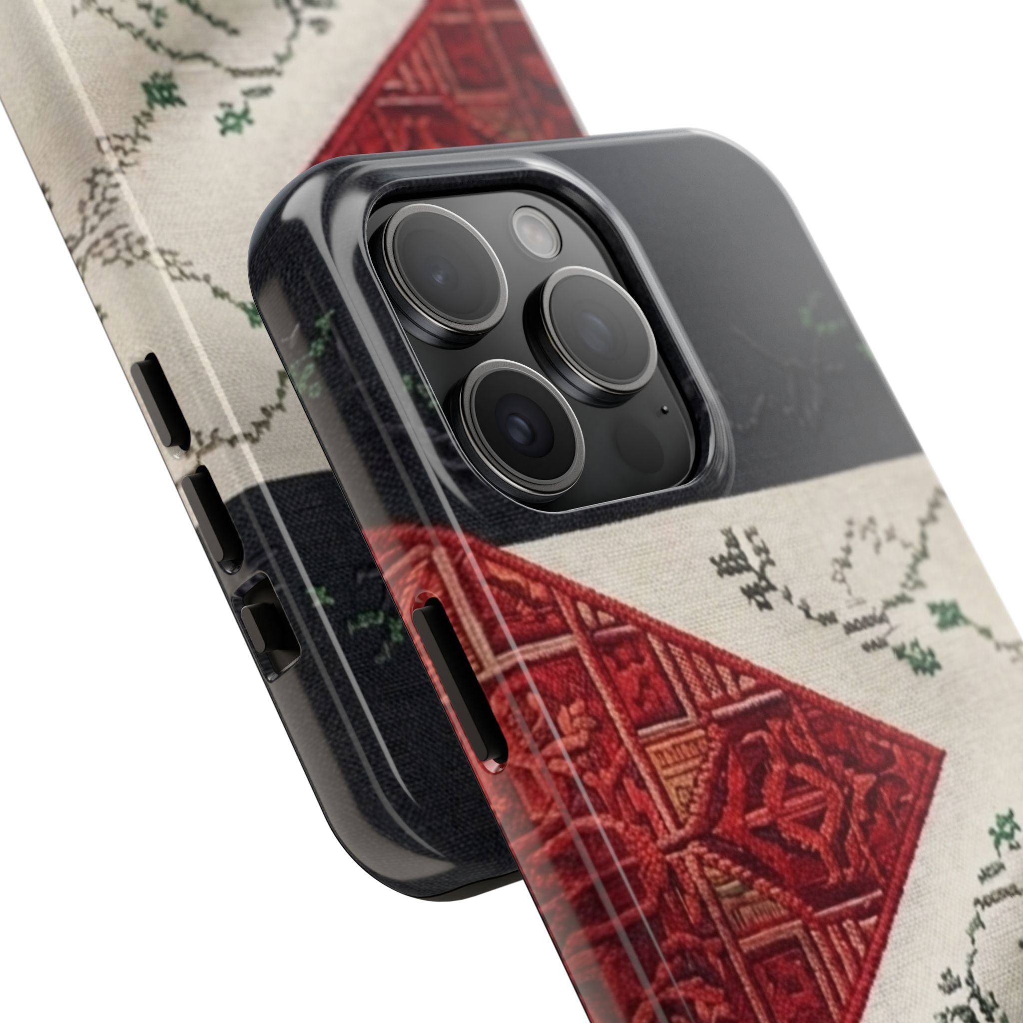 Palestine Flag Pattern Tough Phone Case | Palestine Textile Design