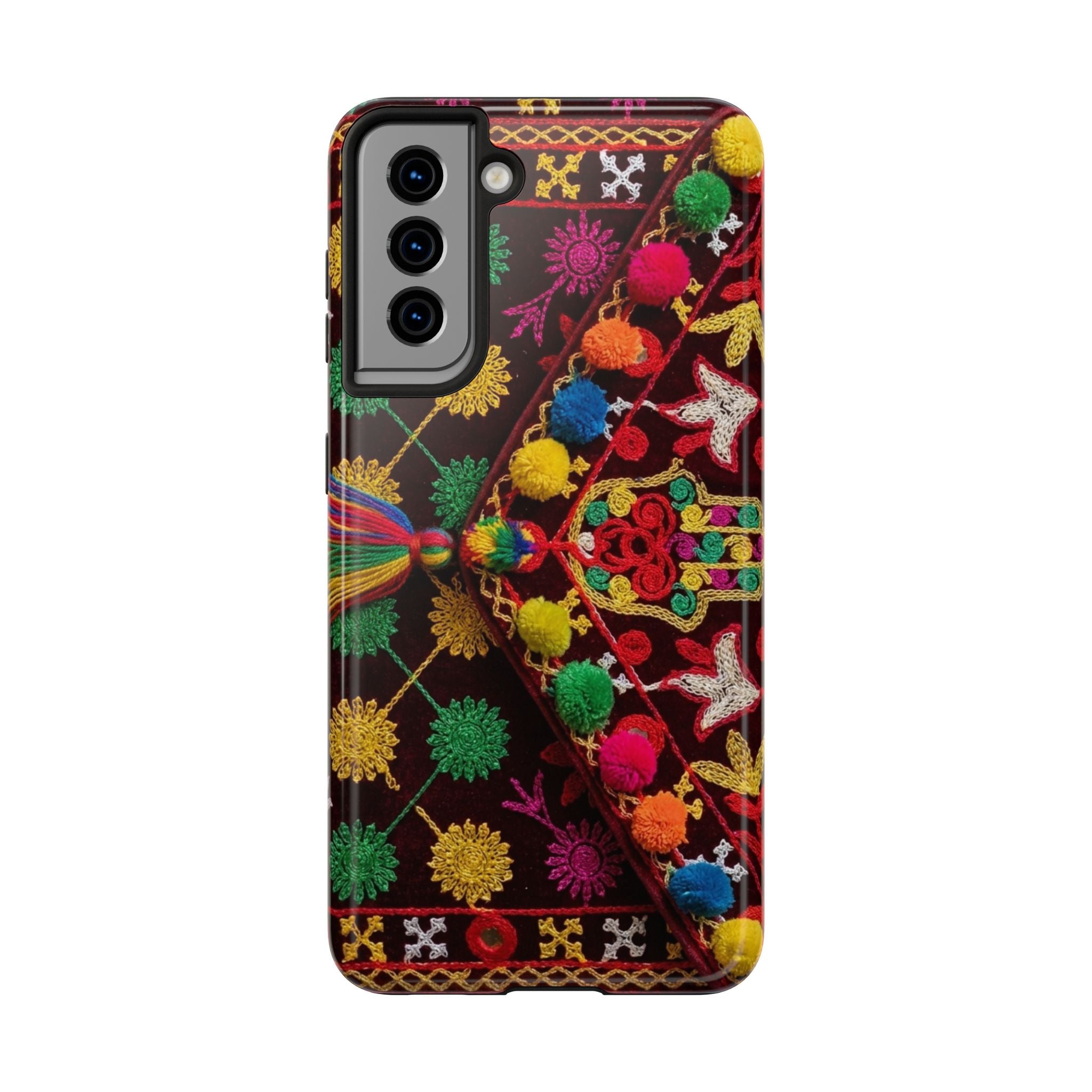 Colorful Pom Pom Pattern Phone Case | Tough Phone Case