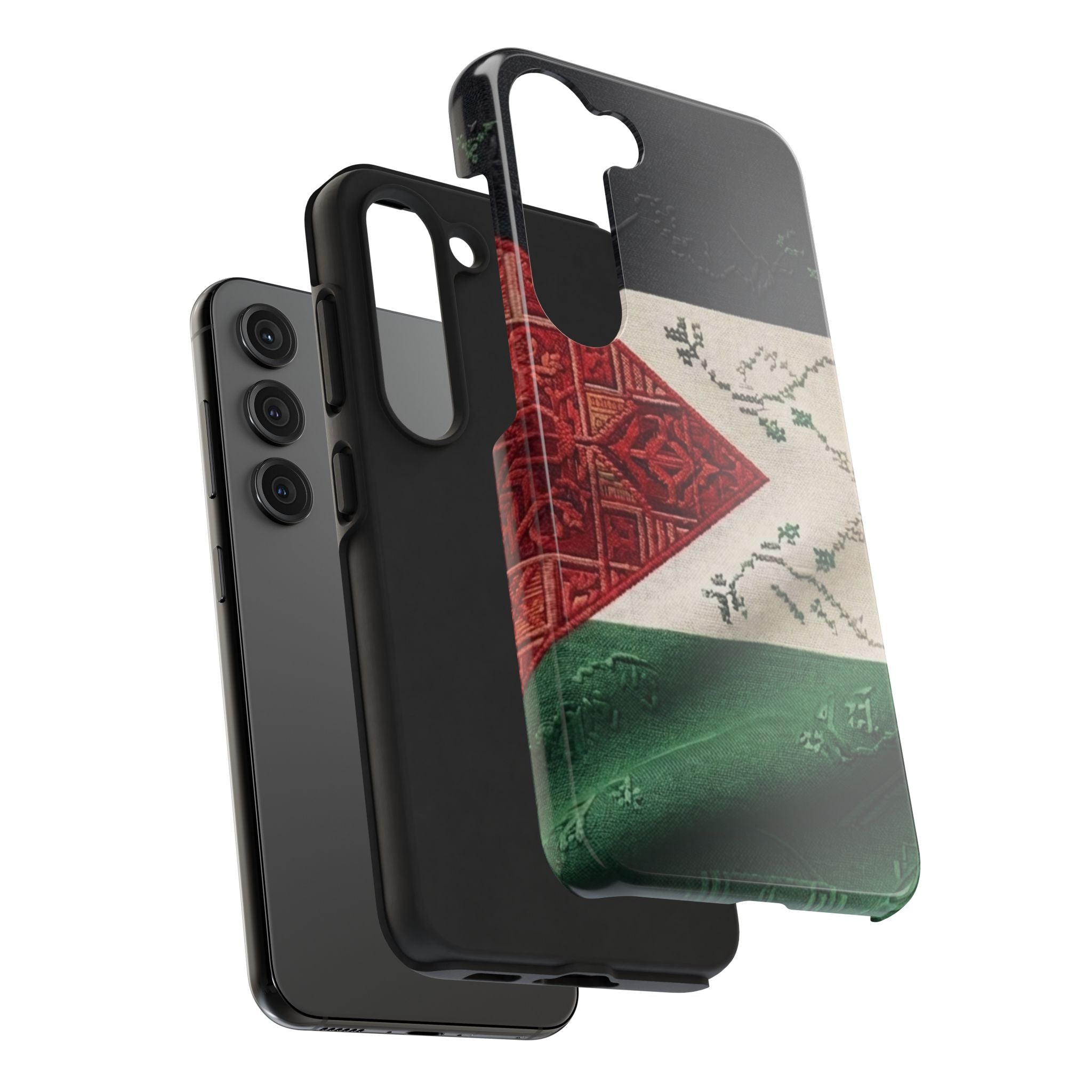 Palestine Flag Pattern Tough Phone Case | Palestine Textile Design