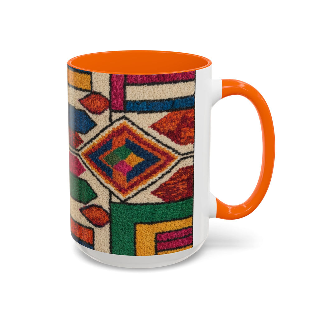 Colorful Geometric Moroccan Pattern Accent Coffee Mug | 11oz or 15oz