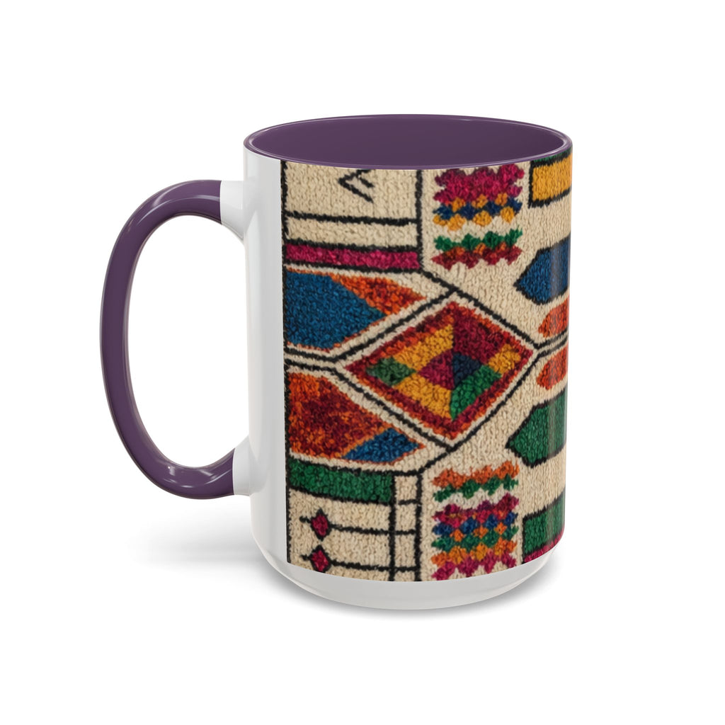 Colorful Geometric Moroccan Pattern Accent Coffee Mug | 11oz or 15oz