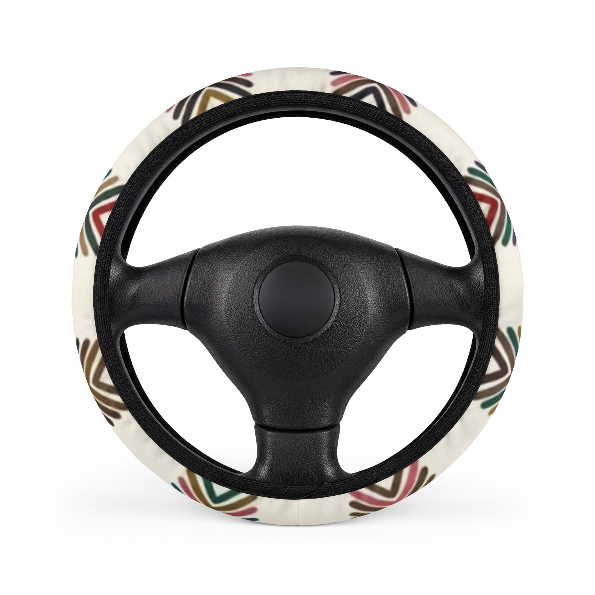 Colorful Geometric Arrows Car Steering Wheel Cover | Tribal Chevron Pattern
