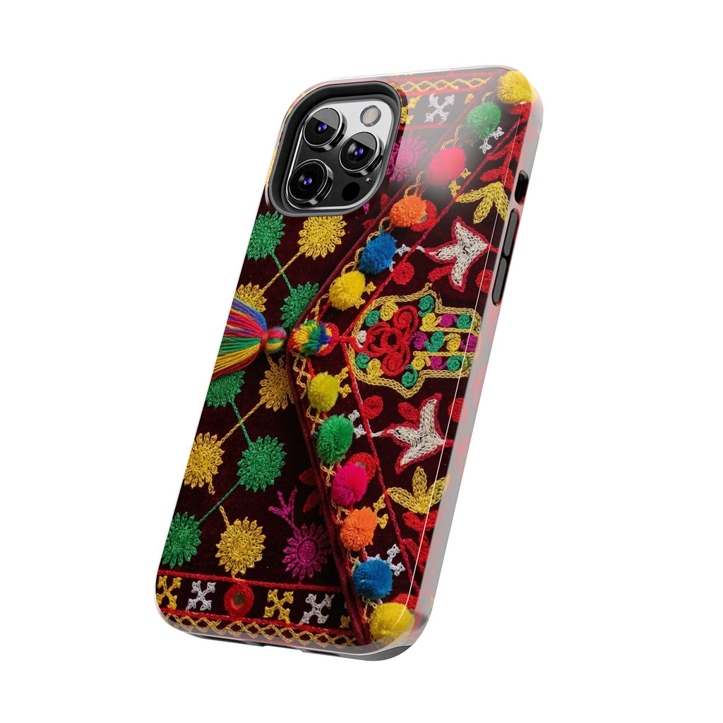 Colorful Pom Pom Pattern Phone Case | Tough Phone Case