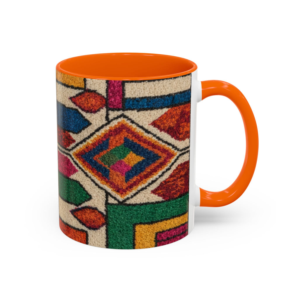 Colorful Geometric Moroccan Pattern Accent Coffee Mug | 11oz or 15oz