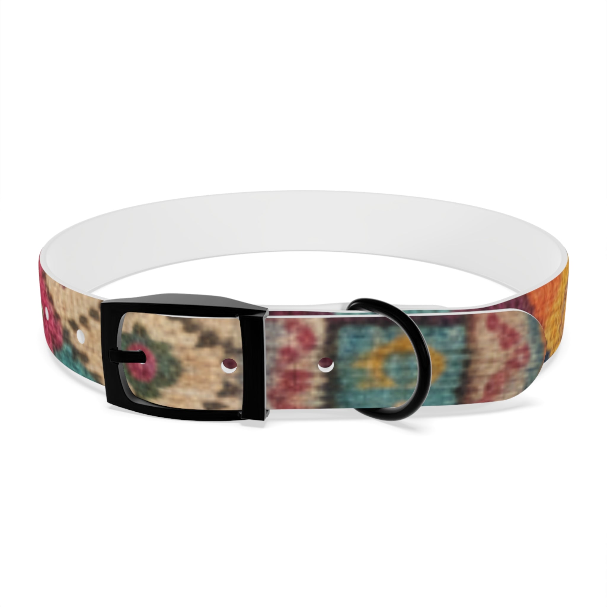 Boho Ikat Pattern Dog Collar | Colorful Southwestern Print