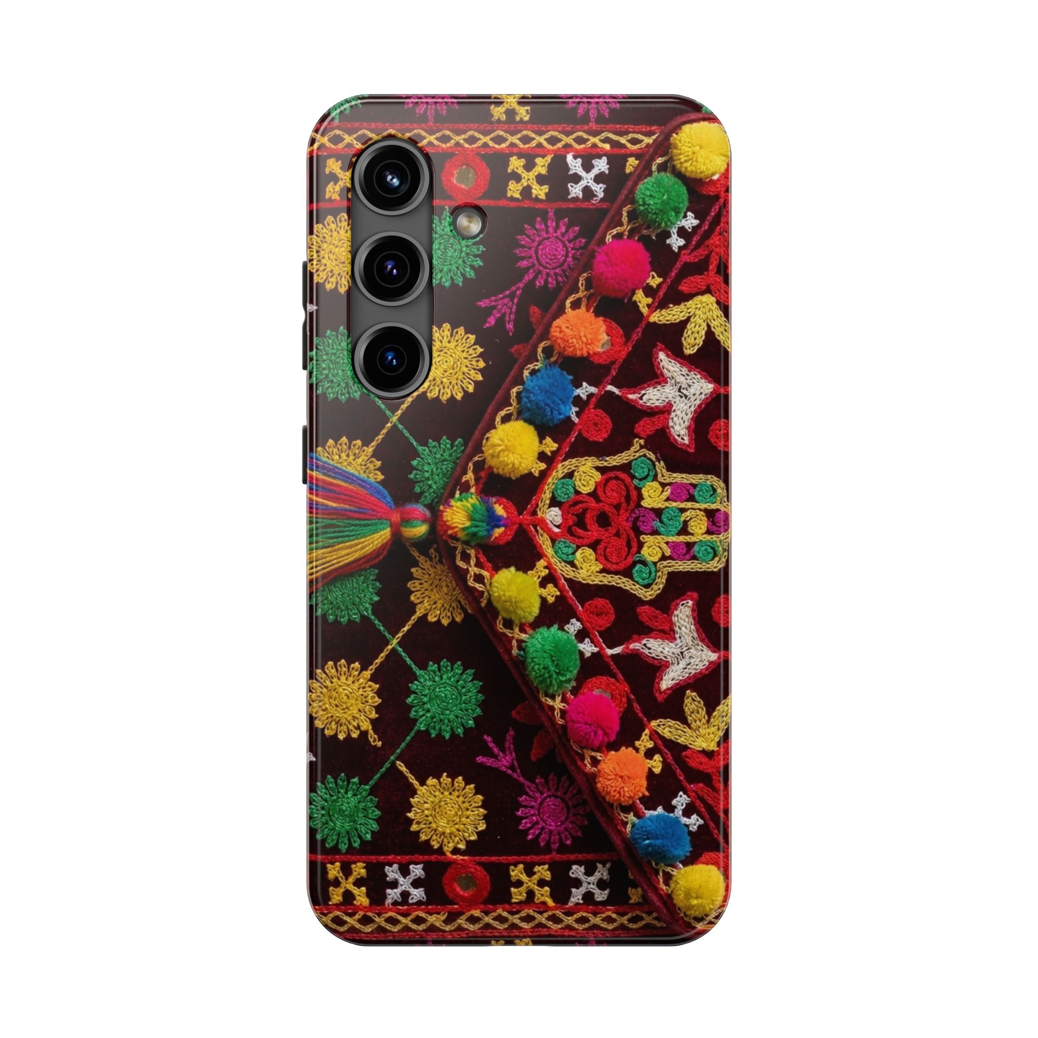 Colorful Pom Pom Pattern Phone Case | Tough Phone Case