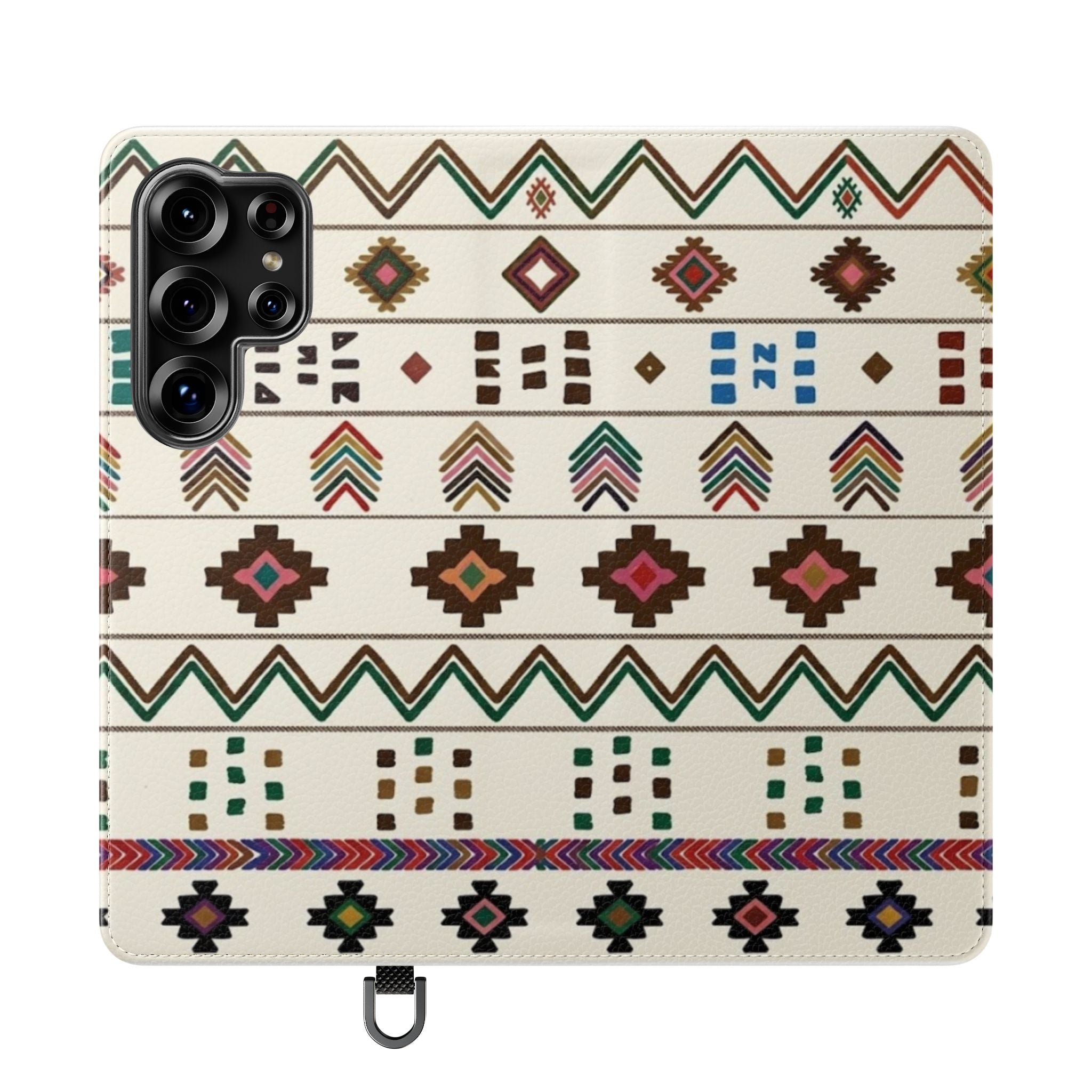 Southwestern Aztec Pattern Flip Case | Tribal Phone Wallet, Card Slots