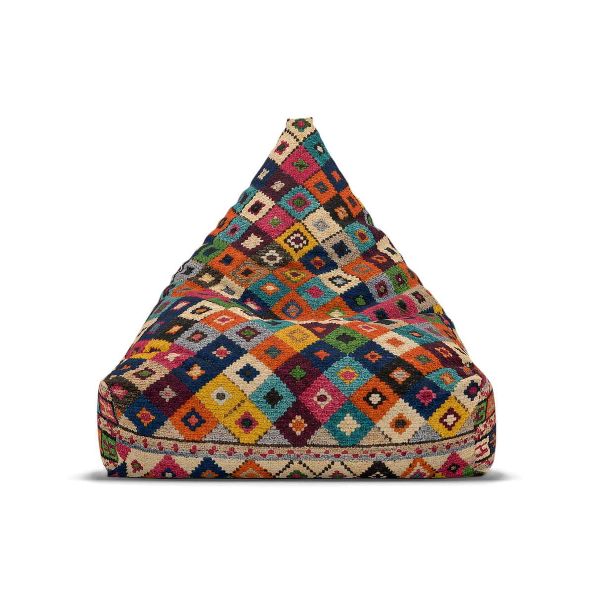 Modern Moroccan Pouf | Boho Bean Bag Cover