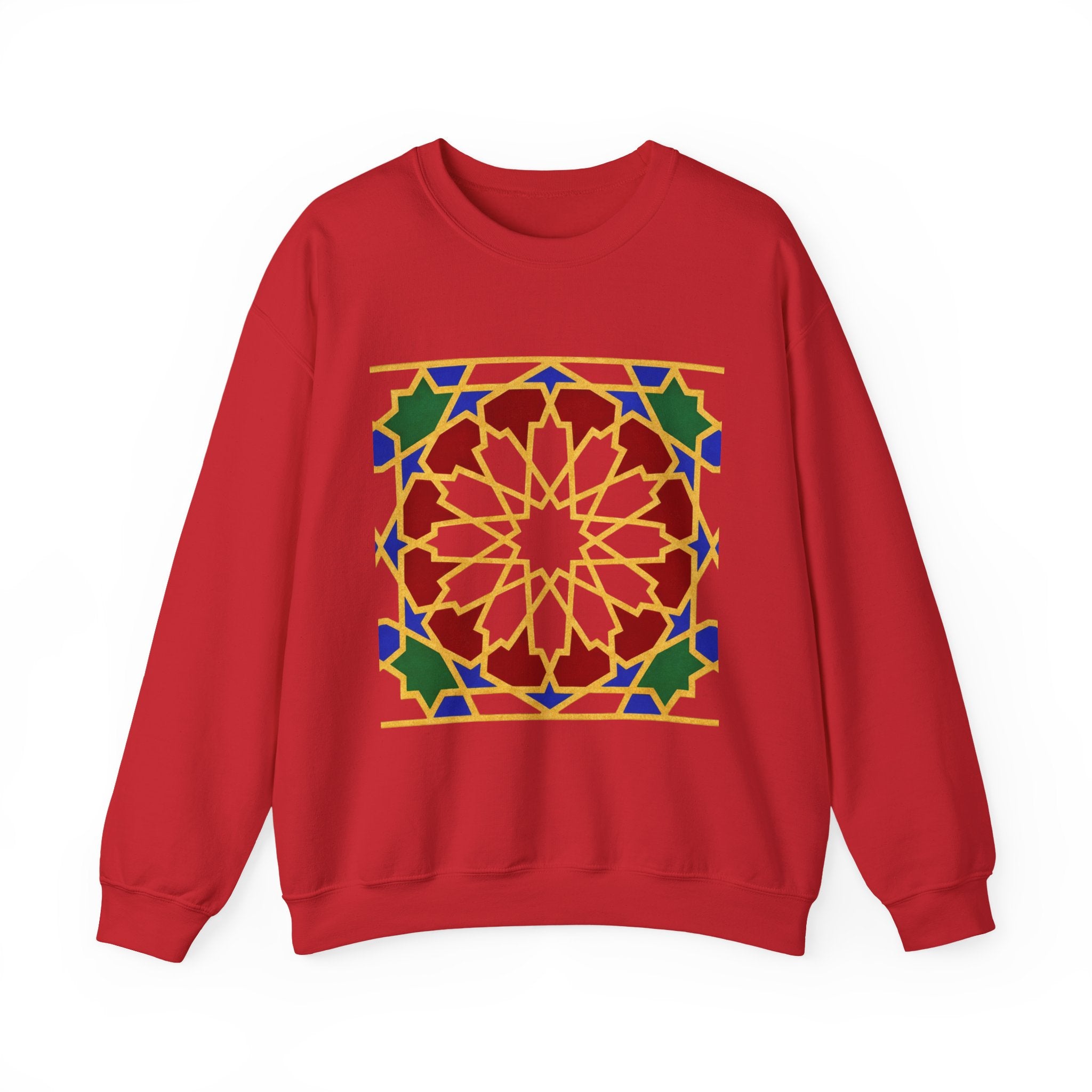 Geometric Moorish Tile Sweatshirt | Moroccan Mosaic Pattern