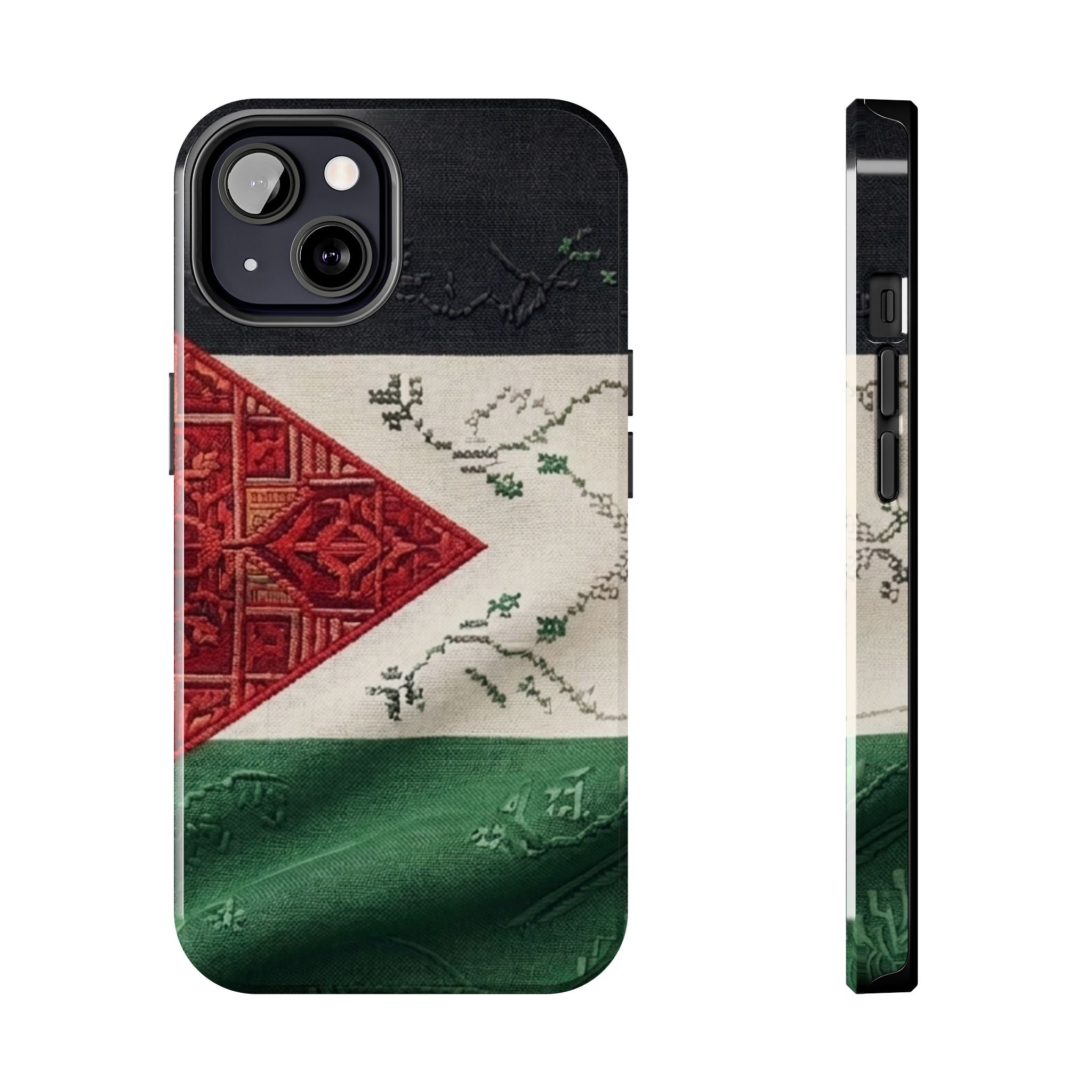 Palestine Flag Pattern Tough Phone Case | Palestine Textile Design