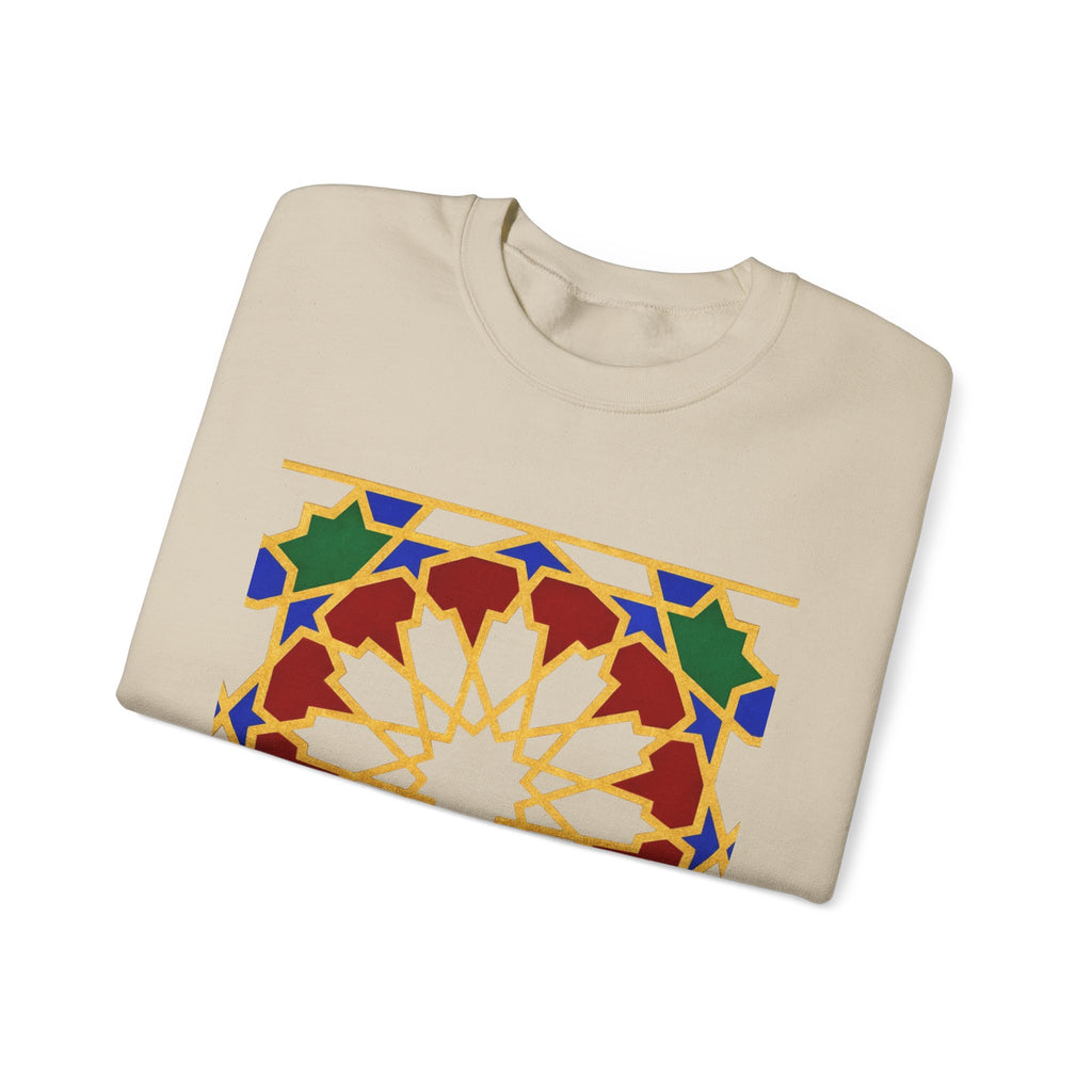 Geometric Moorish Tile Sweatshirt | Moroccan Mosaic Pattern