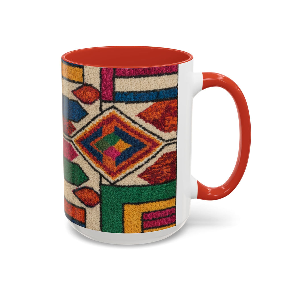 Colorful Geometric Moroccan Pattern Accent Coffee Mug | 11oz or 15oz