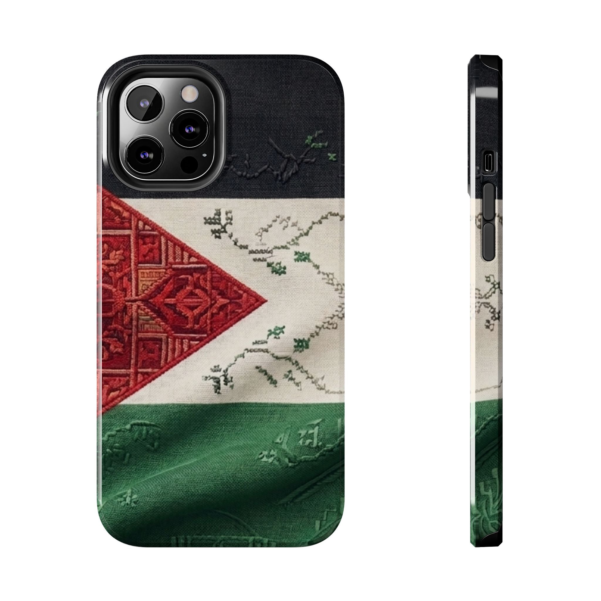 Palestine Flag Pattern Tough Phone Case | Palestine Textile Design