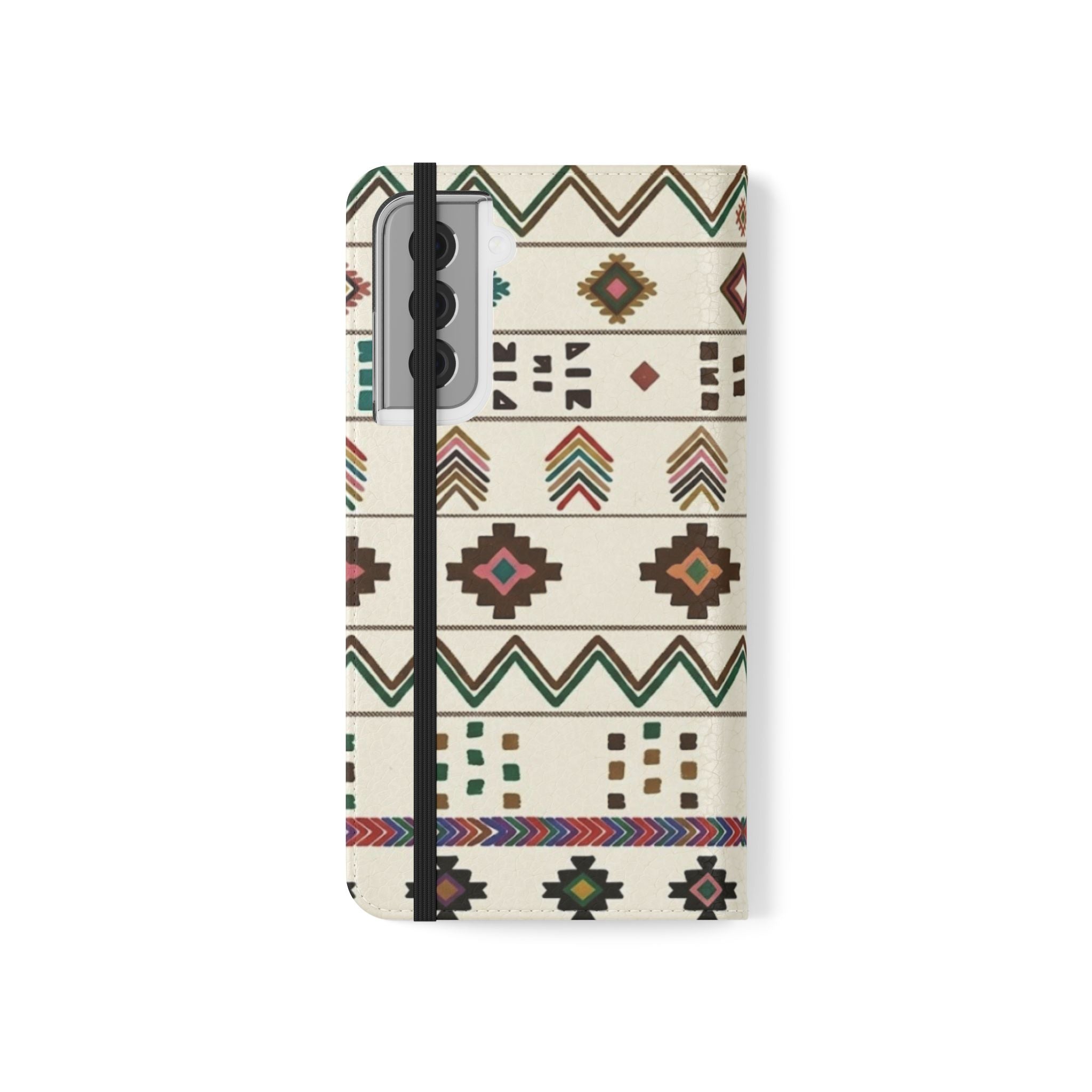 Southwestern Aztec Pattern Flip Case | Tribal Phone Wallet, Card Slots