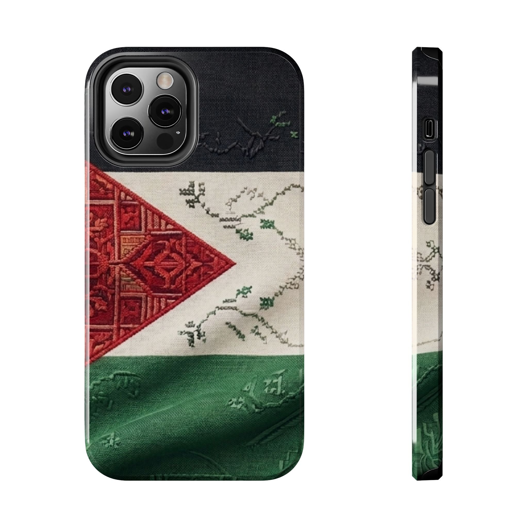 Palestine Flag Pattern Tough Phone Case | Palestine Textile Design