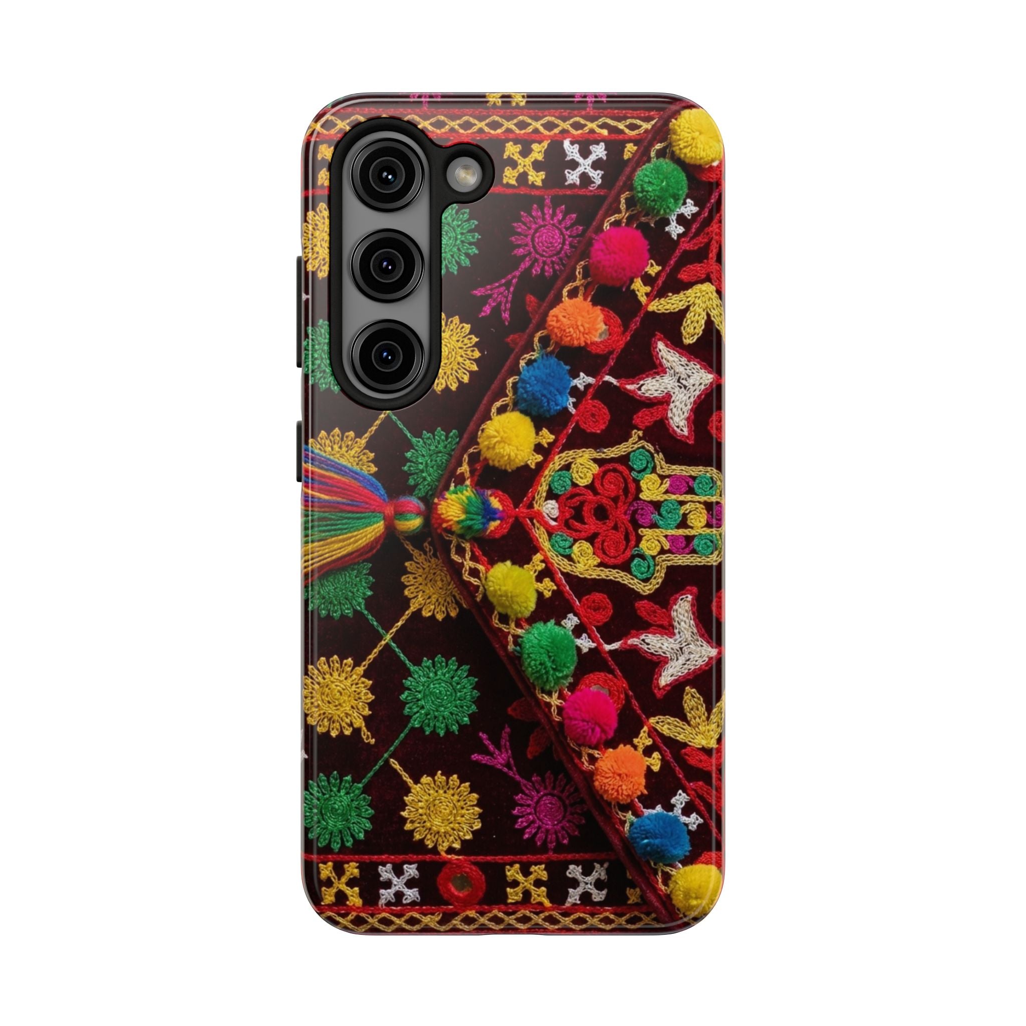 Colorful Pom Pom Pattern Phone Case | Tough Phone Case