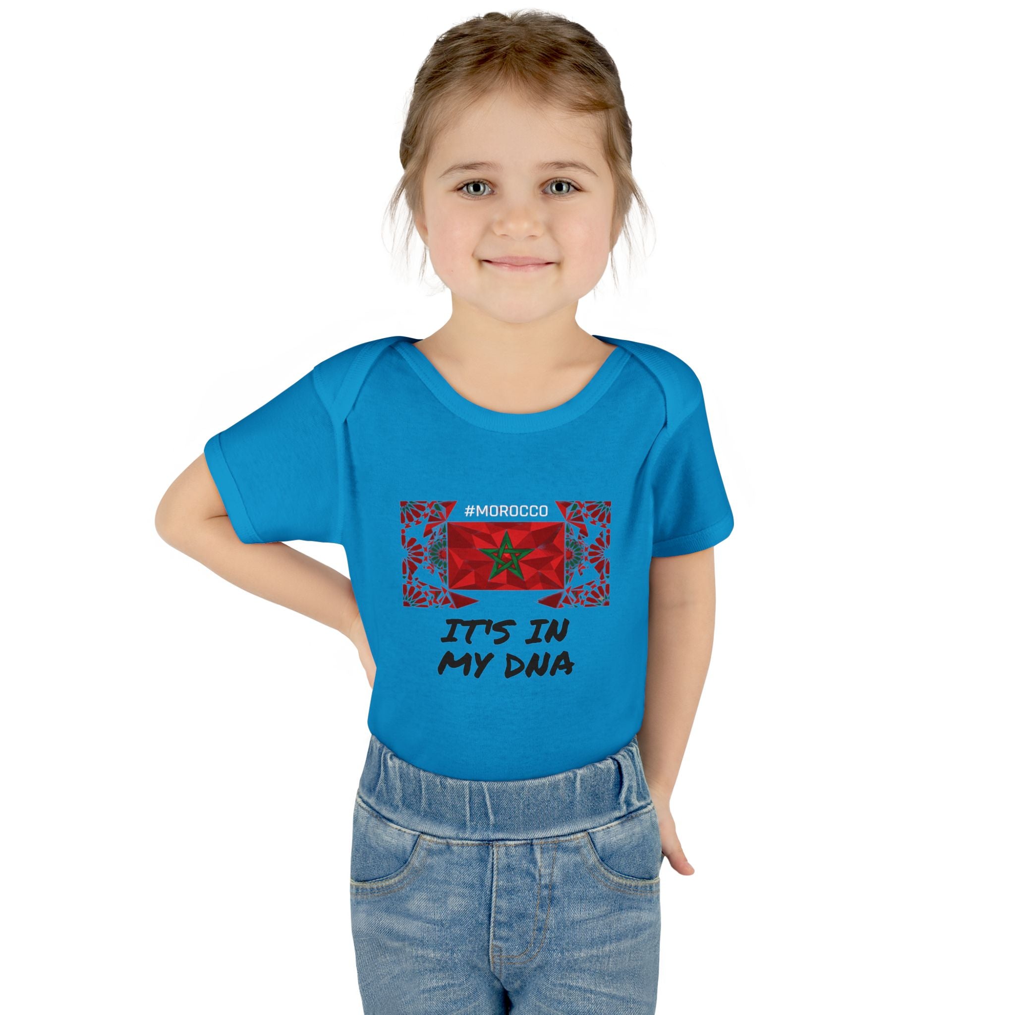 Cute Morocco Flag It's In My DNA Infant Bodysuit | Baby Onesie