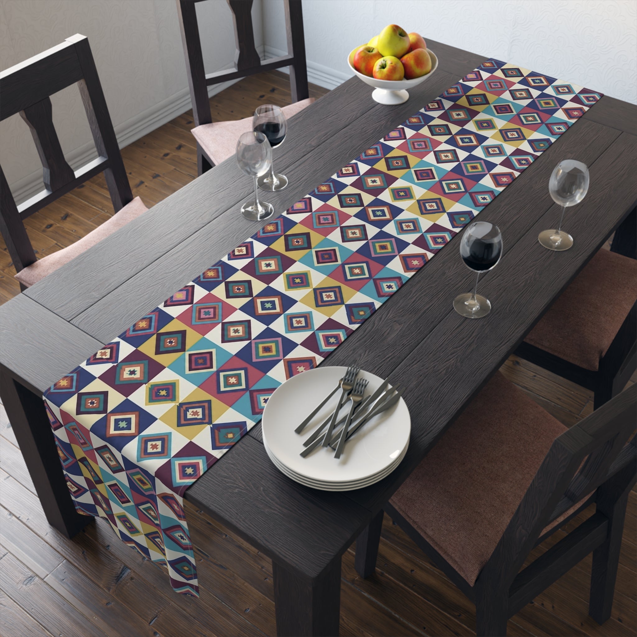 Southwestern Diamond Table Runner | Cotton Blue table runner