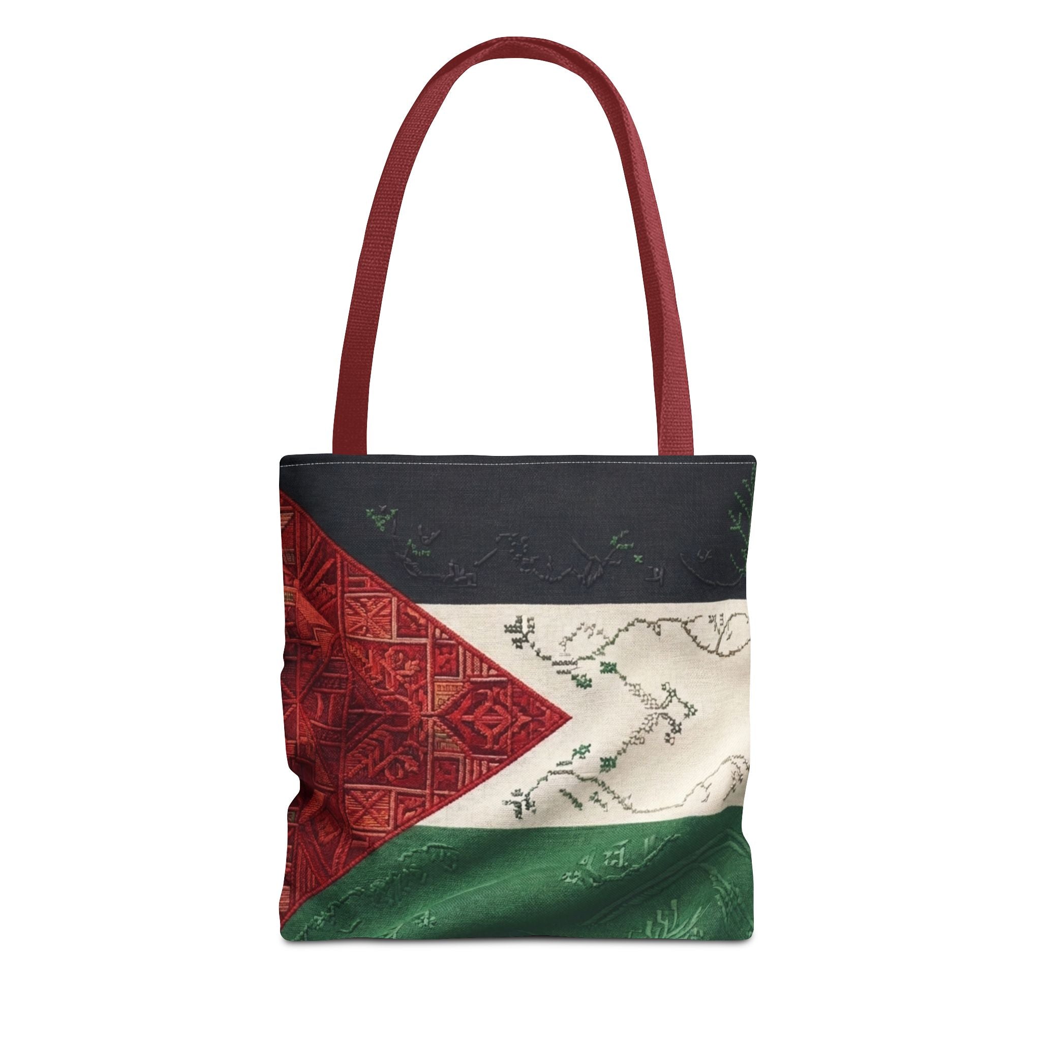 Palestine Flag Pattern Tote Bag | AOP Palestinian Textile Design