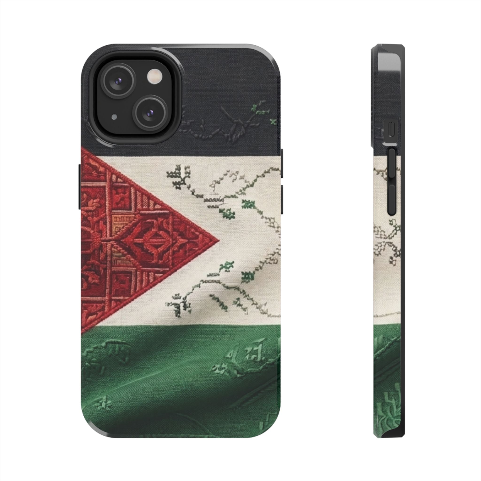 Palestine Flag Pattern Tough Phone Case | Palestine Textile Design