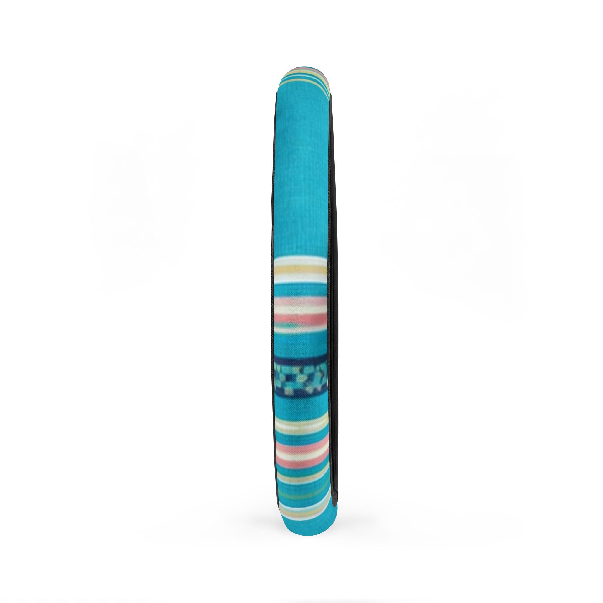 Teal Wave Stripe Car Steering Wheel Cover | Blue Striped Steering Wheel Sleeve