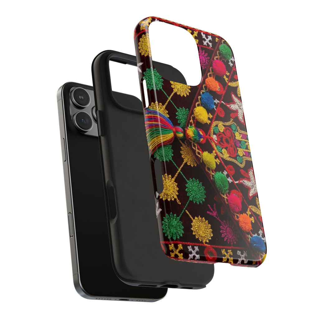 Colorful Pom Pom Pattern Phone Case | Tough Phone Case