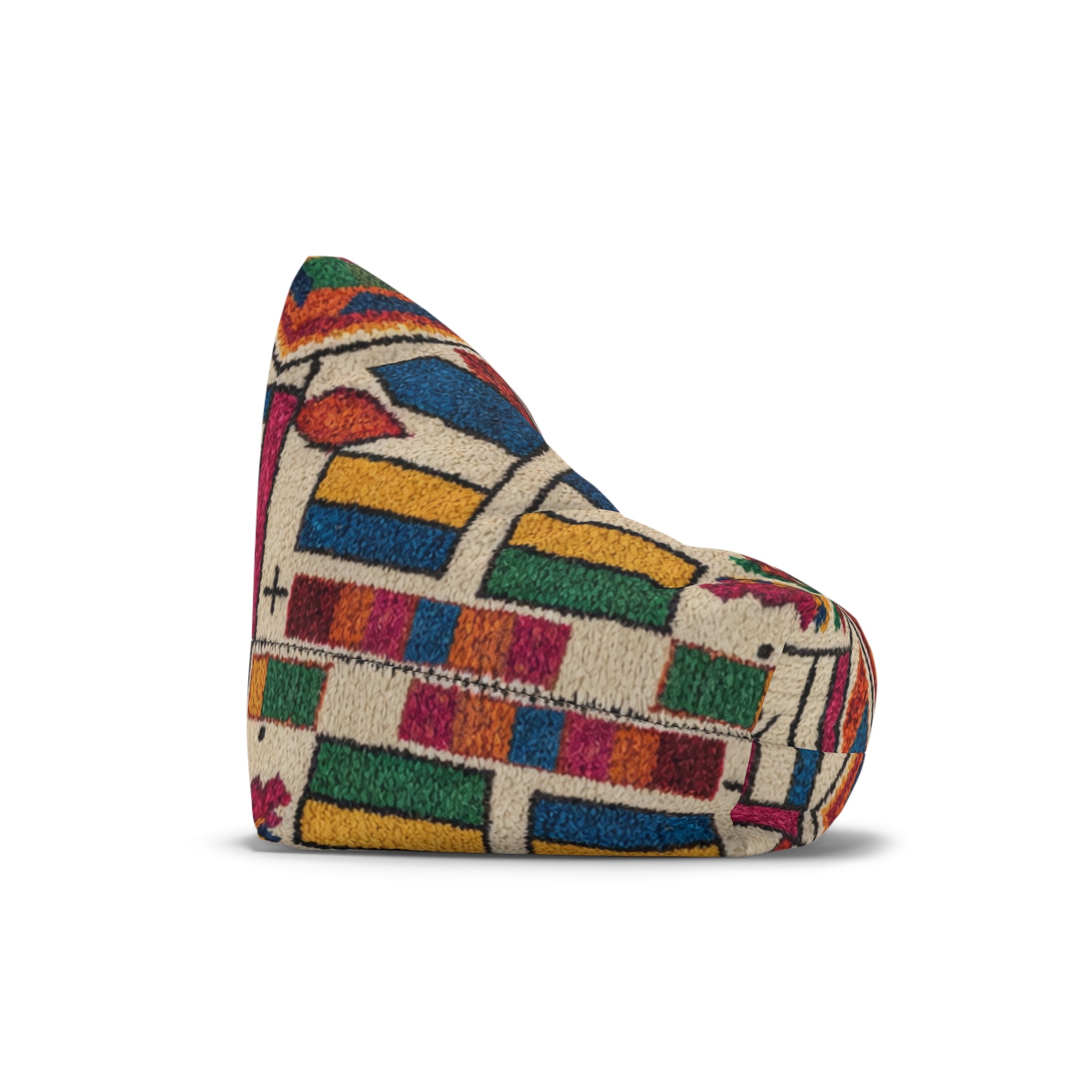 Colorful Moroccan Pouf Bean Bag Chair Cover | Boho Tribal Home Decor
